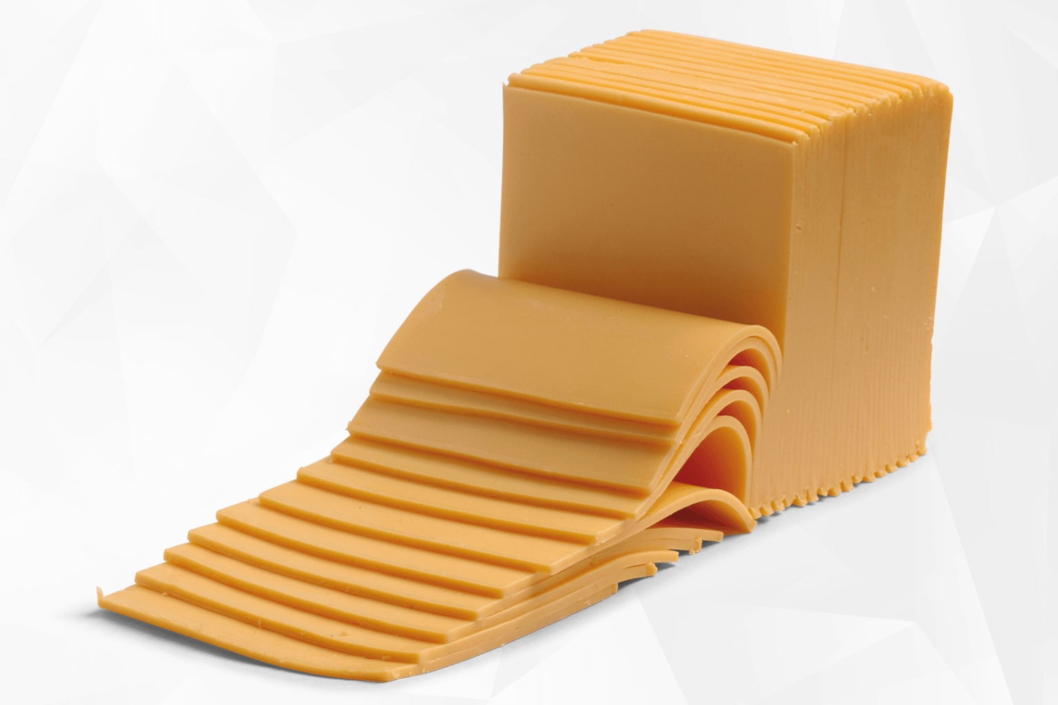 Ultraschallgeschnittener Käse
