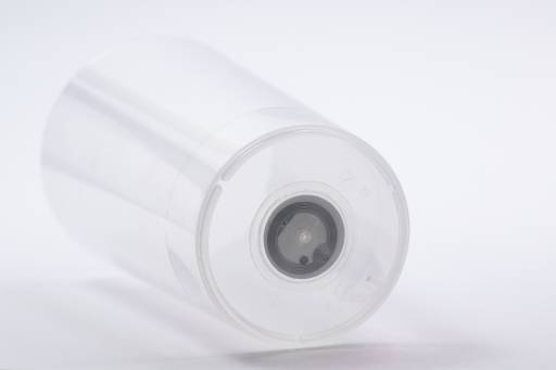 Reusable cup with ultrasonically welded RFID chip